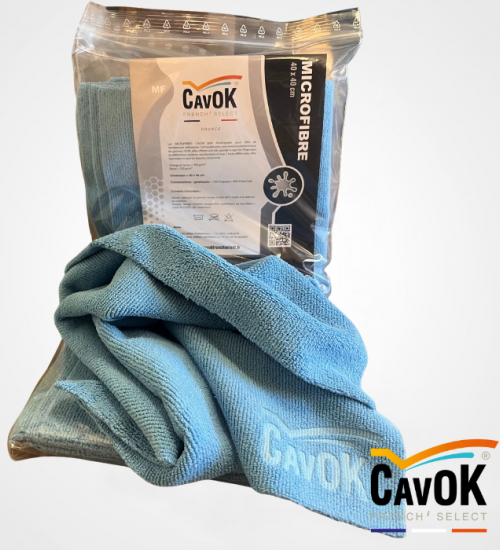 25 Micro Fibre Haut de gamme 40x40 Bleu 350 grammes / m2