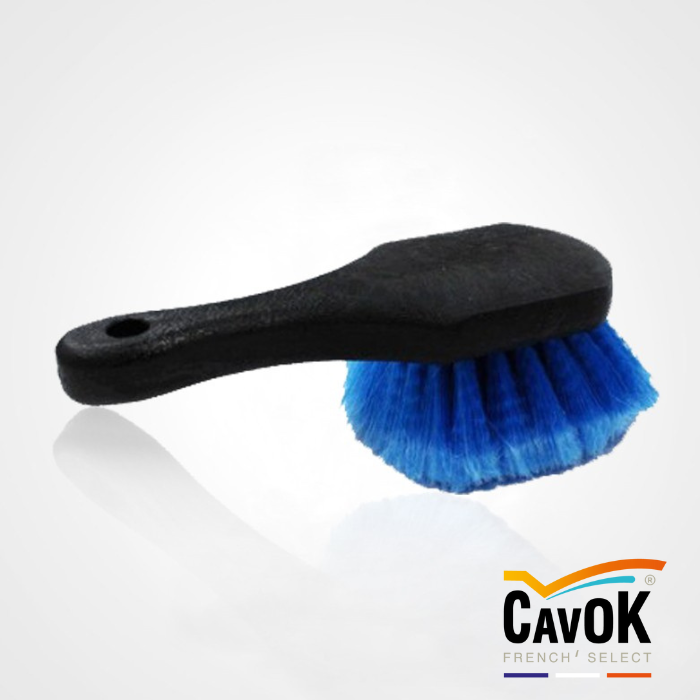 Brosse Jante ronde avec manche 20 cm